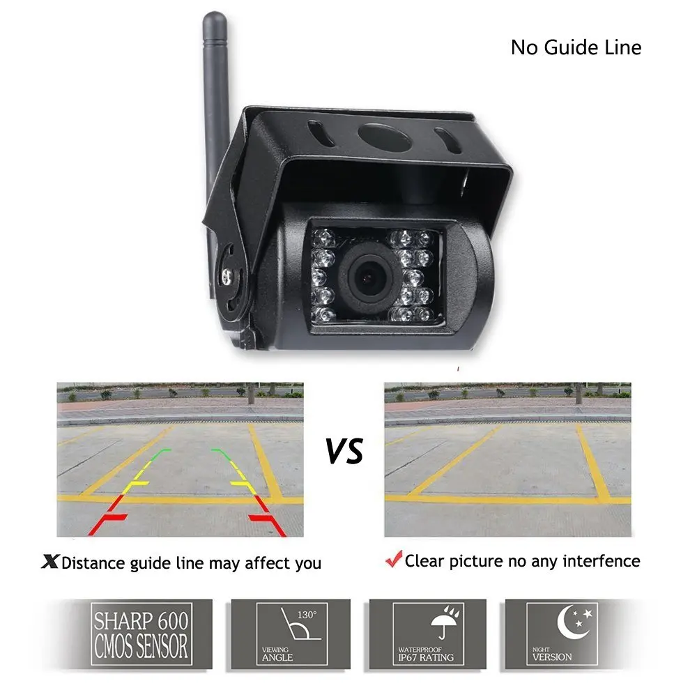 Podofo Беспроводная Автомобильная камера заднего вида Водонепроницаемая 18