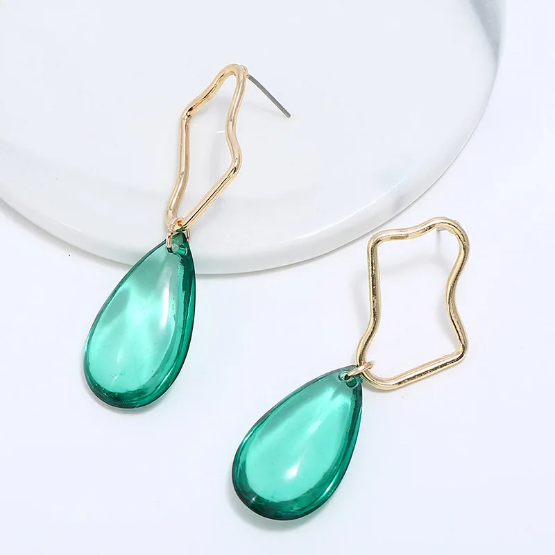 Doreen Box стильные серьги-гвоздики акриловые серьги Зеленые Синие Висячие