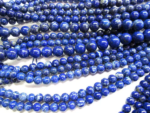 

SALE 5strands 3-12mm Lapis Lazulie Gemstone Round Ball blue jewelry bead