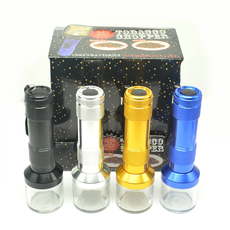 1 шт. 2016 Горячая Распродажа фонарик Электрический измельчитель табака Точильщик