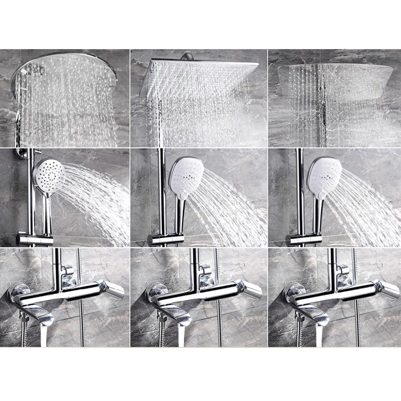 HIDEEP высококачественный латунный душевой набор для душа трубок дождя латунная