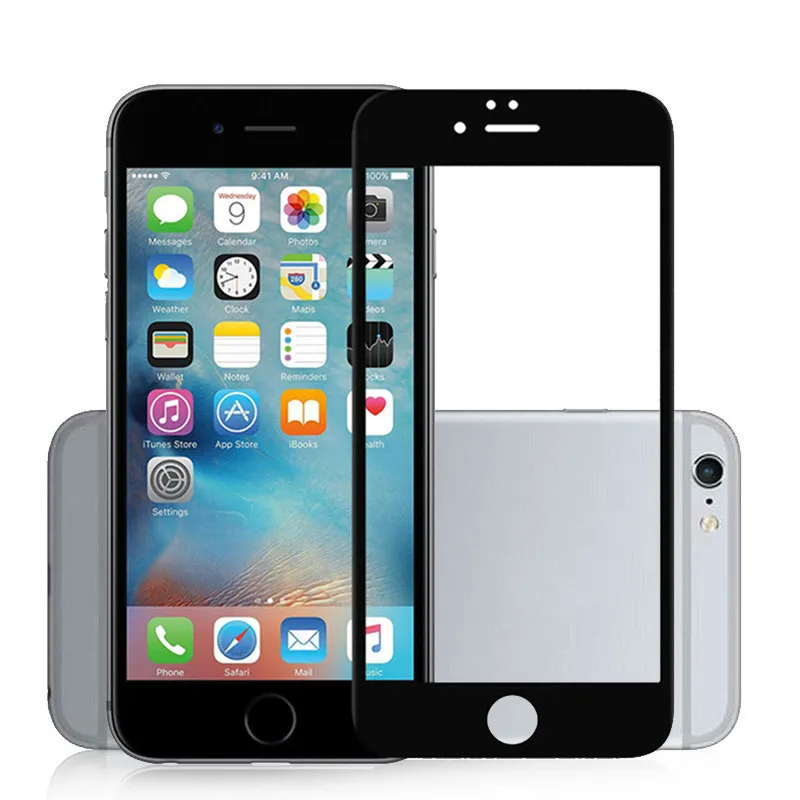 Защитное стекло с твердыми краями для IPhone 6 6s 7 пленка защиты экрана закаленное