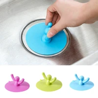 creative kitchen washroom bathroom shower waterproof silicone drainages water tools prevent blocking stopper utensils