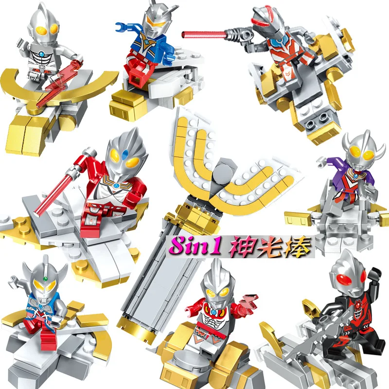 M78 Горячие Legoings Супер Герои ультра 8 в 1 Робот Монстр гигантский Spark Lence Tiga Ultraman