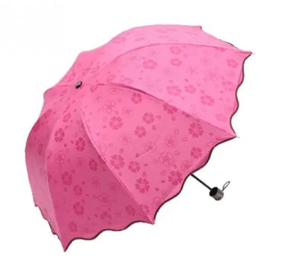 Волшебный Водонепроницаемый женский зонт принцессы с черным покрытием