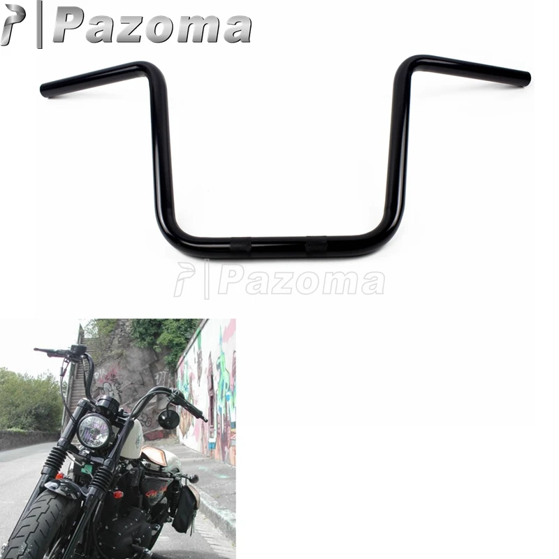 Черный мотоцикл Biltwell 1 &quot25 мм 32&quot Ширина Ape вешалка руль 12 &quotподъем Ручка Бар