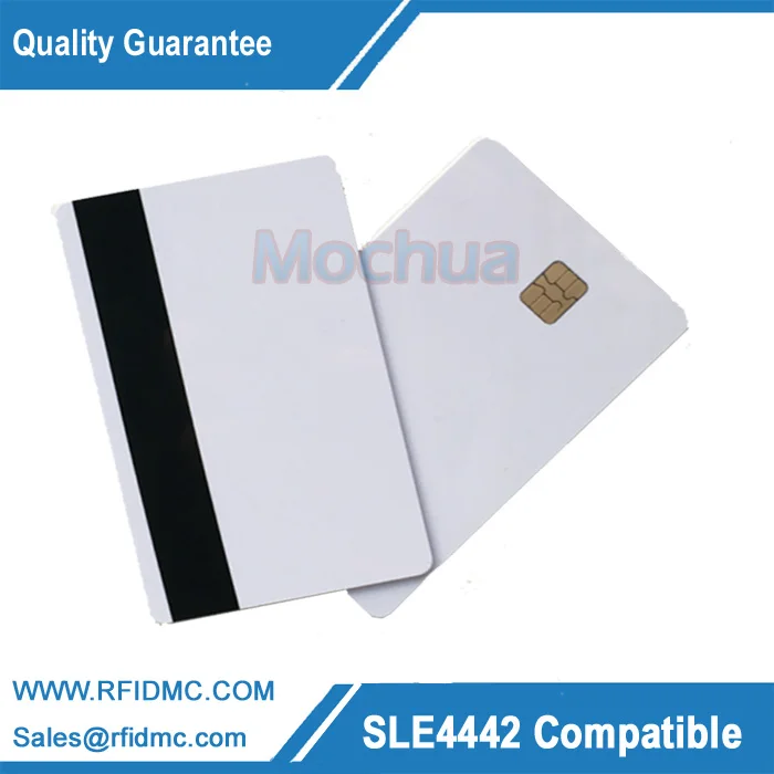 Свяжитесь с чипом SLE 4442 с HICO Mag-stripe ISO7816 PVC Smart IC Card -10 шт.