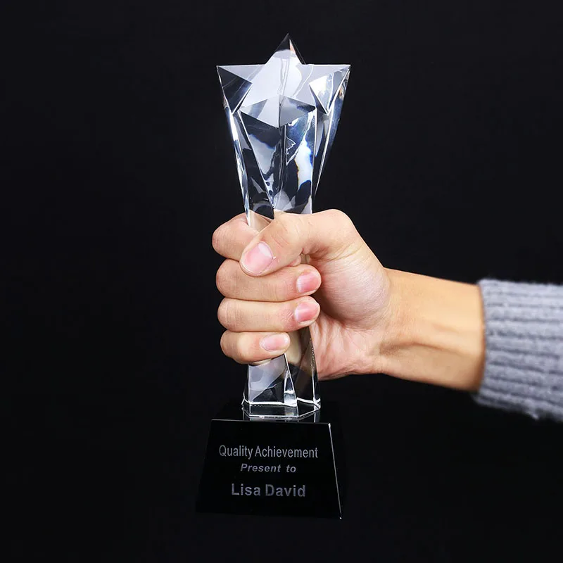 

Декоративная стеклянная награда H & D индивидуальный хрустальный трофей, сувениры, ежегодное собрание, премия музыкальная награда, домашний ...