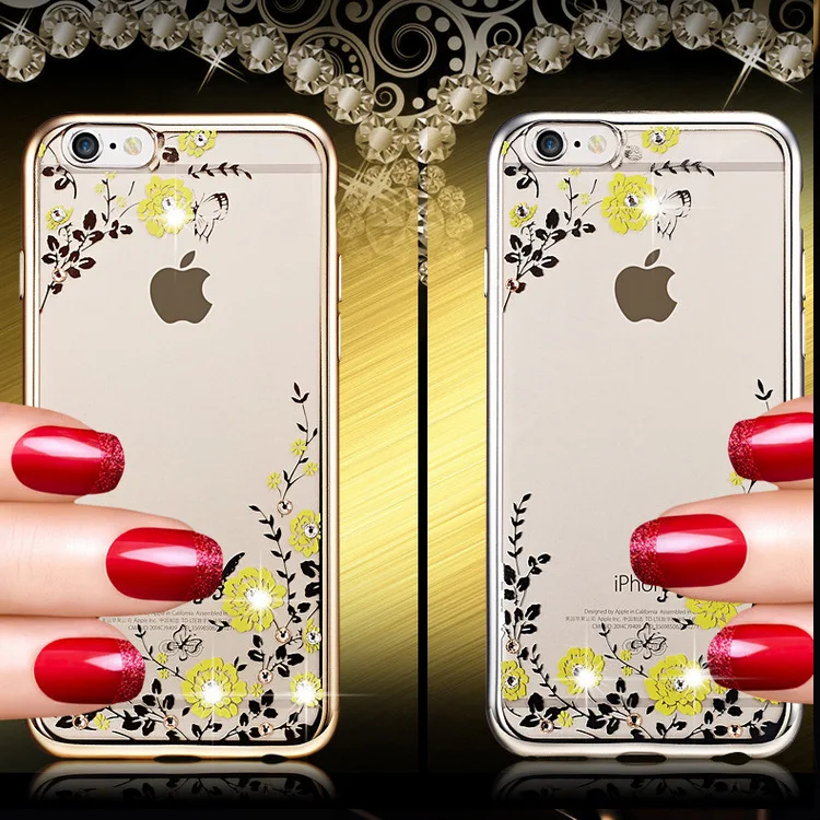 Роскошный мягкий резиновый чехол-накладка из тпу с цветочным рисунком бабочки