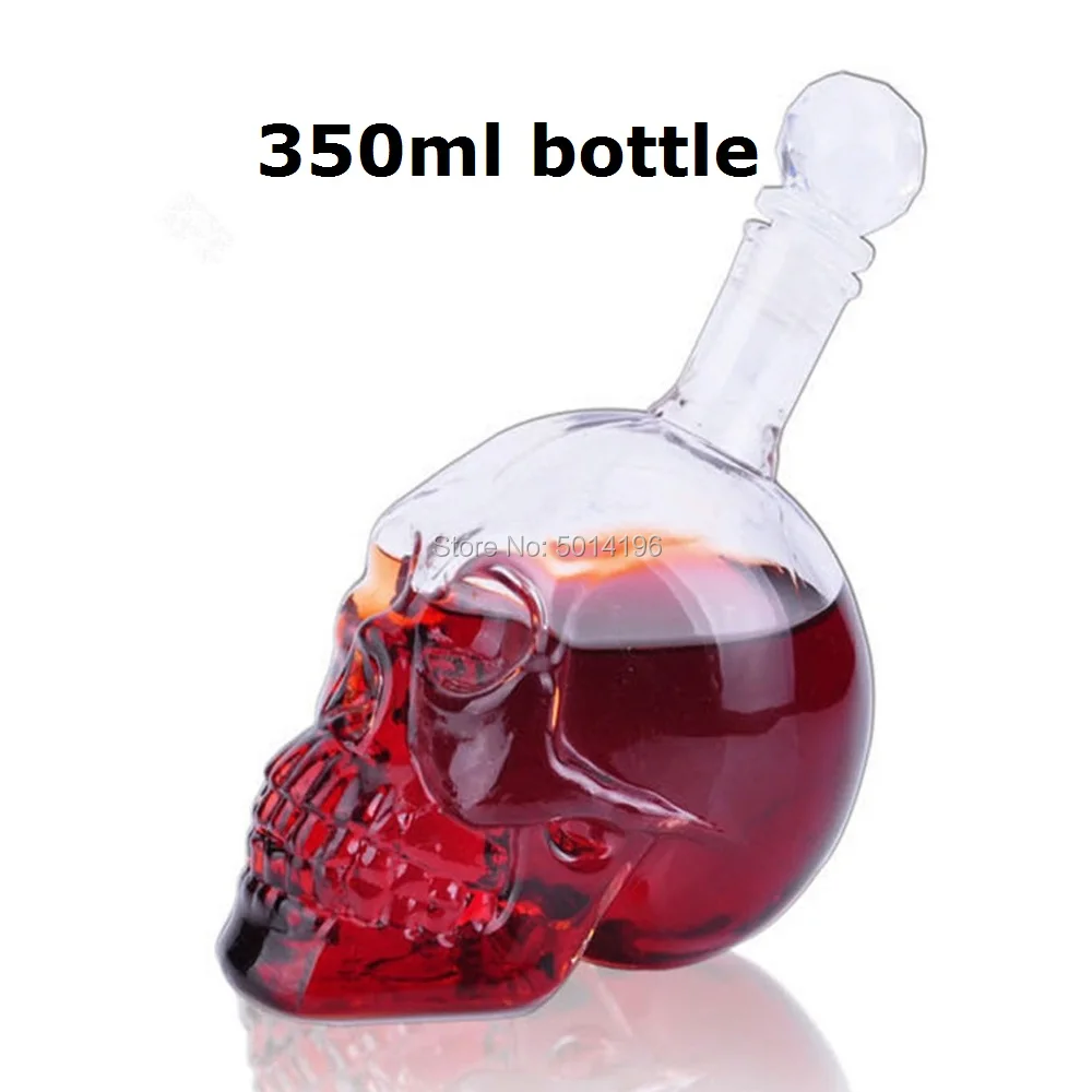 350mlbottle069 Хрустальная головка черепа стеклянная чашка с двойными стенками Стеклянная чашка для виски, водки, кофе, чая рюмка es набор бутылка бар вечерние посуда для напитков инструменты - Цвет: 350mlbottle069