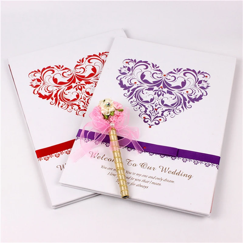 Книга для гостей свадьбы с любовным сердцем | Дом и сад