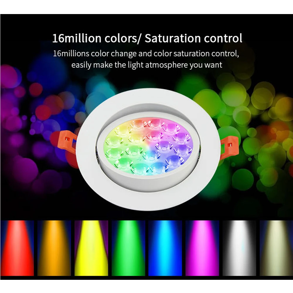 Mi Light светодиодная панельная лампа 9 Вт WIFI 2 4G RF дистанционный круглый скрытый RGB CCT