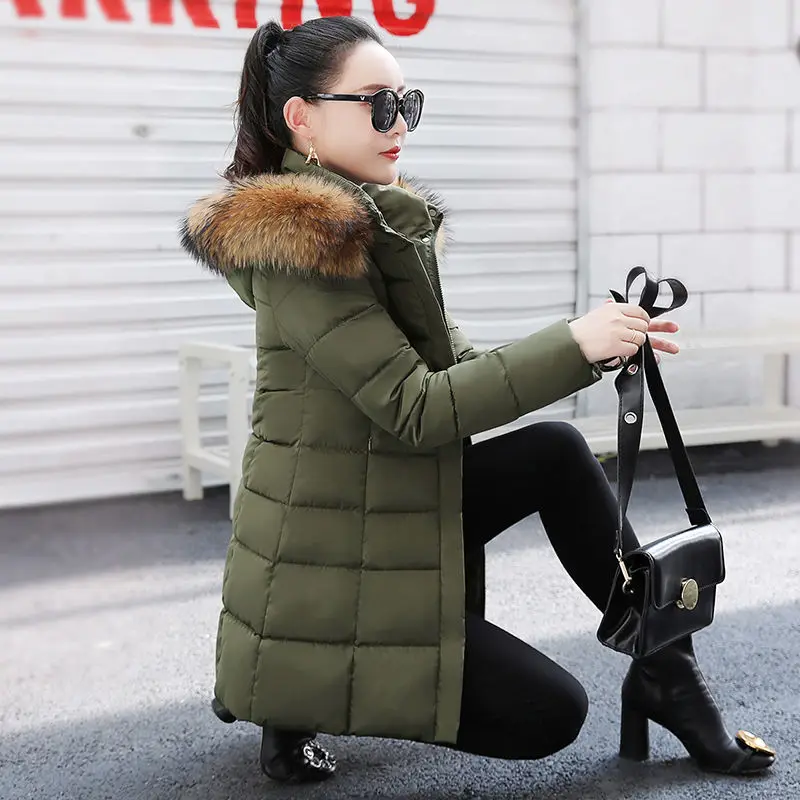 Женская парка с капюшоном Vangull теплая длинная куртка большого размера длинным