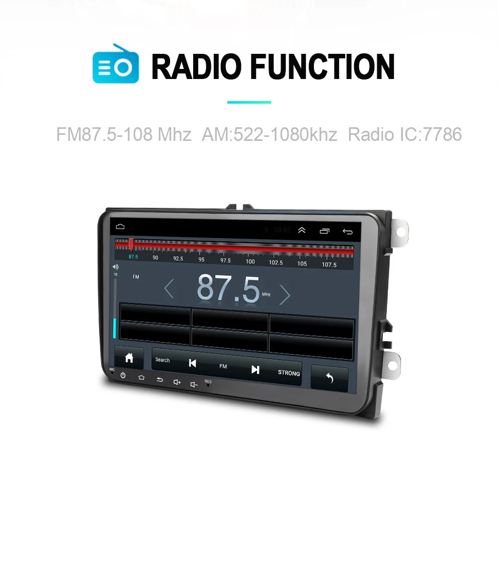9 дюймов Android 8,1 двойной 2Din автомобильный Радио GPS авто радио 2 Din USB для Volkswagen/Passat/GOLF/Skoda/Seat Wifi bluetooth 2din