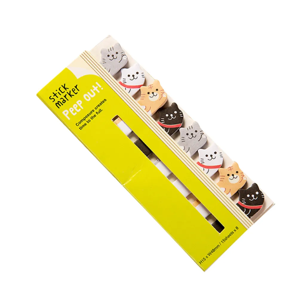 Стикеры для заметок и заметок для школьников, Детские Стикеры для заметок в виде милых животных, школьные принадлежности, Офисные аксессуары
