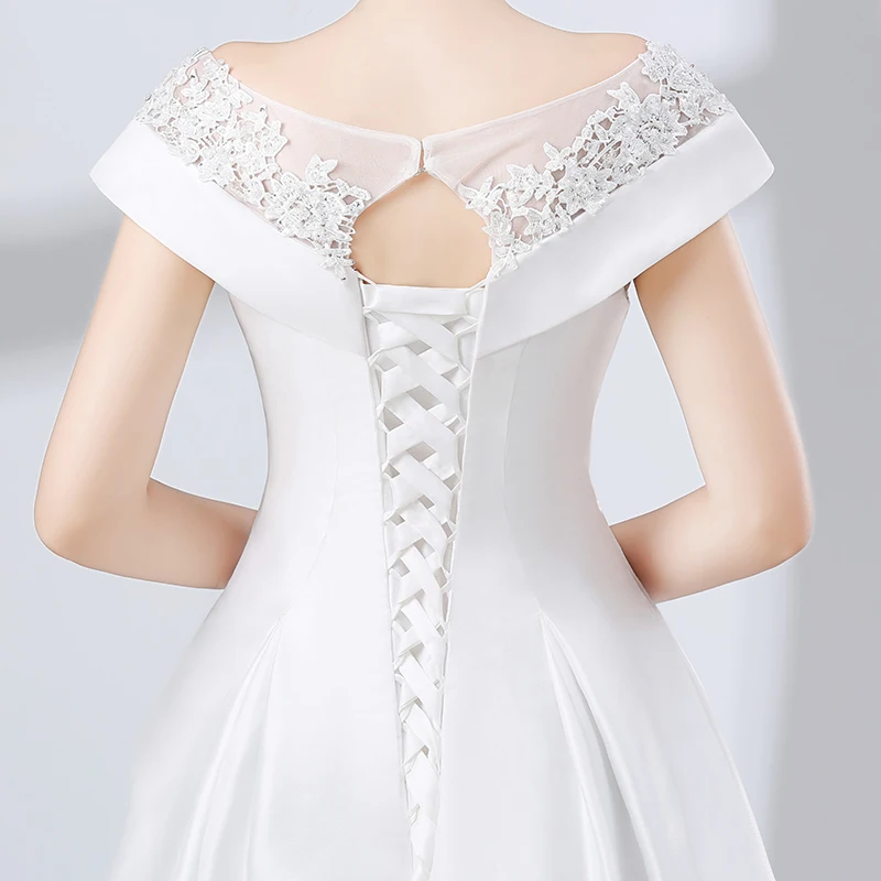 Женское свадебное платье с открытыми плечами Forevergracedress белое трапециевидной