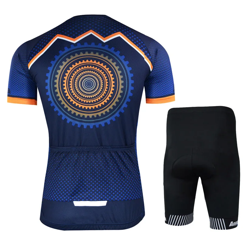 Мужской комплект одежды для велоспорта Aogda синяя или Красная футболка с коротким