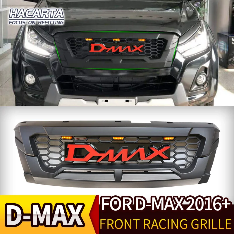 Матовая Черная решетка радиатора для ISUZU DMAX D MAX 2016 2018 ABS автомобильные аксессуары