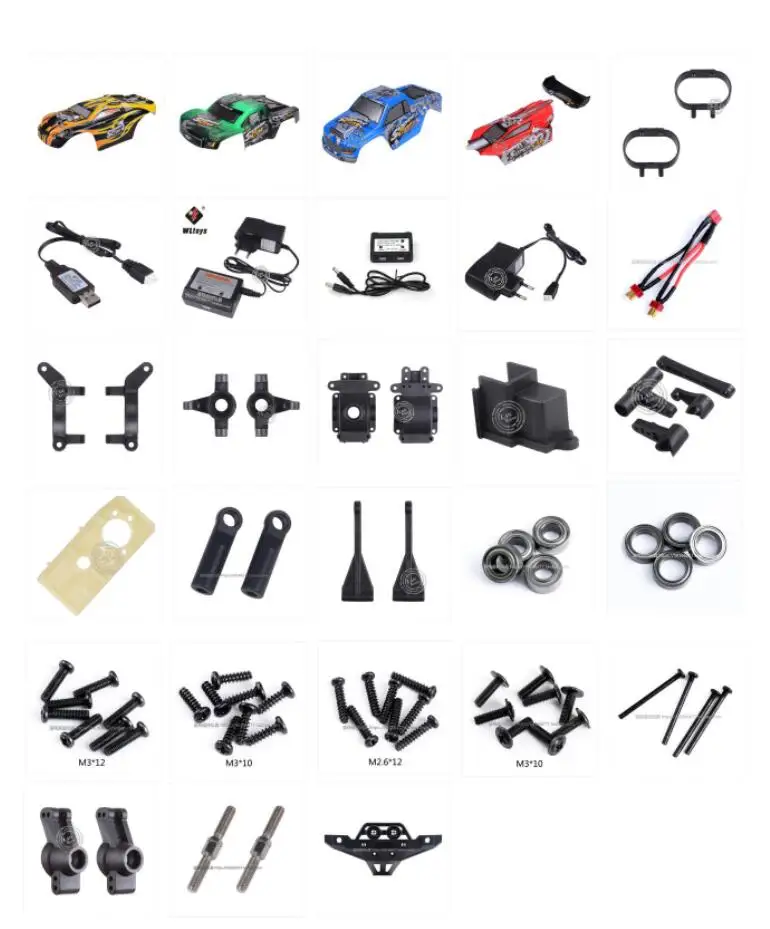 Wltoys 12401 12402 12403 12404 12409 RC автомобильные запчасти корпус автомобиля зарядное