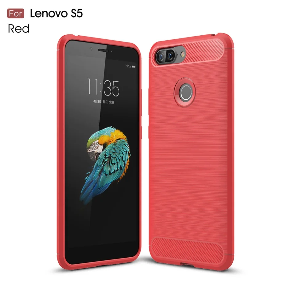 Чехол для телефона защитная задняя крышка для lenovo S5 K520 Z5 Мягкий силиконовый чехол TPU бампер деловой стиль - Цвет: Красный