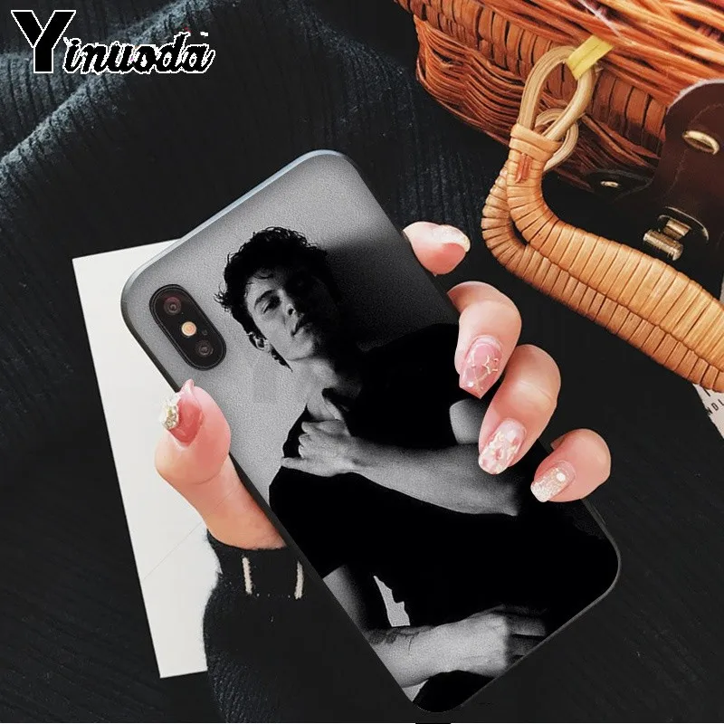 Умный чехол Yinuoda Shawn Mendes 98 черный мягкий для iPhone 6S 6plus 7 7plus 8 8Plus X Xs MAX 5 5S XR | Мобильные