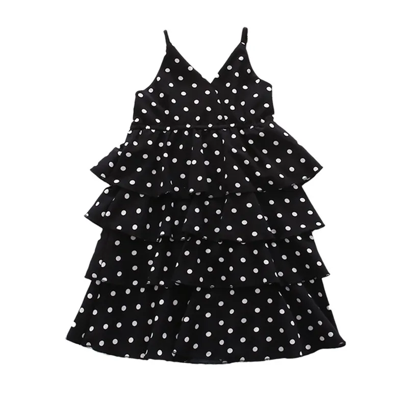 Raisevern New Summer Teen Girls Clothing Outfits Cotton Short Dot Dress Set Casual School Children Clothes Kids | Детская одежда и