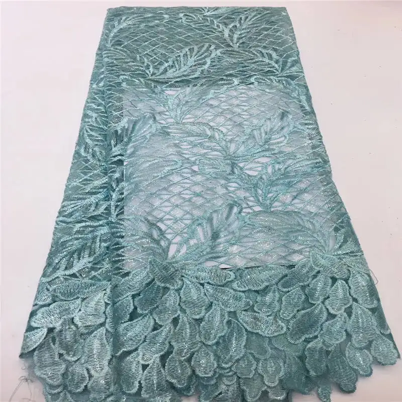 Nigerian lace fabric 2019 high quality 3d wedding apple green Africa with sequins French S | Дом и сад