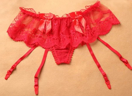 red Garter Сексуальный пояс с резинками для чулок, набор, сексуальные ажурные чулки, женское сексуальное нижнее белье до колена, подвязки, колготки, кружевные колготки, чулки до бедра - Цвет: red Garter