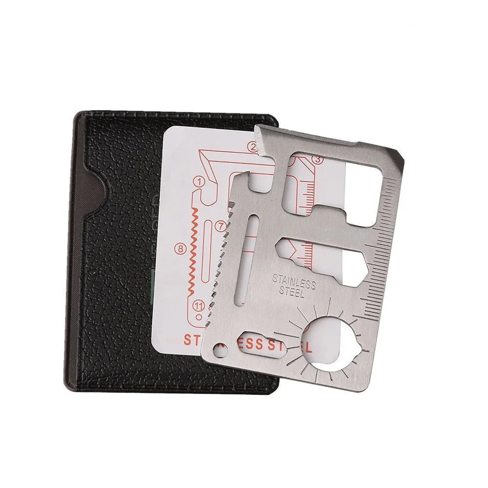 Карманный инструмент для выживания на открытом воздухе 11 функций|card knife|credit card