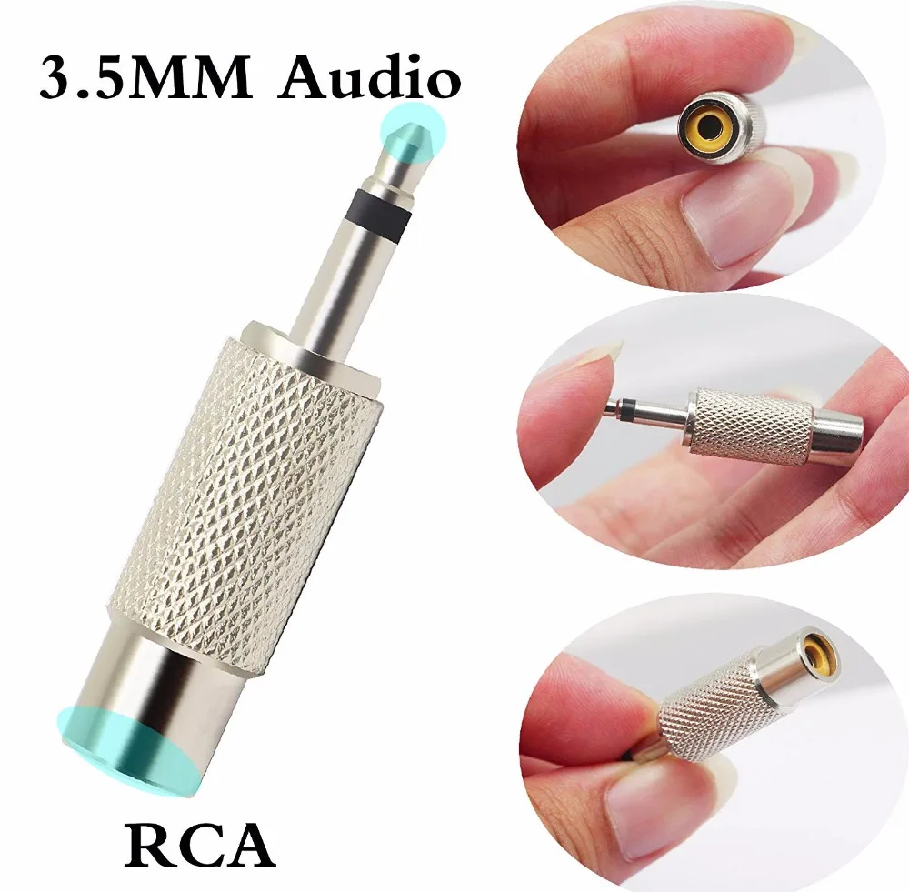 Переходник RCA на 3 5 мм аудио TS 1/8 &quot моно штекер гнездо адаптер разъем 2 шт./лот