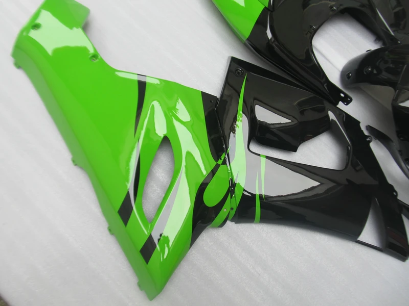 Наборы обтекателей 100% подходит для Kawasaki NINJA ZX 6R 2005 2006 zx6r 05 06 зеленый черный
