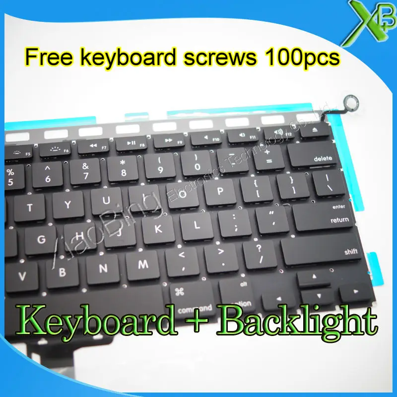 Совершенно новая английская клавиатура + Подсветка 100 шт. винтов для клавиатуры