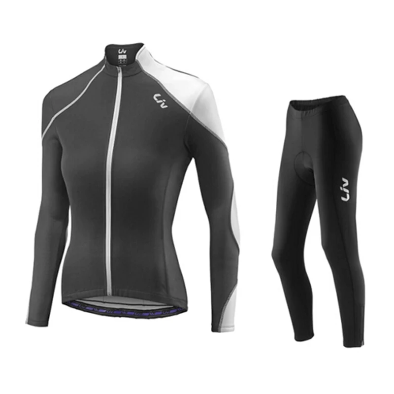 

Liv Winter Cycling Jerseys Set Long sleeve 2017 Women Thermal Fleece Bike Jacket Clothing Maillot Roupa Ciclismo Invierno Hombre