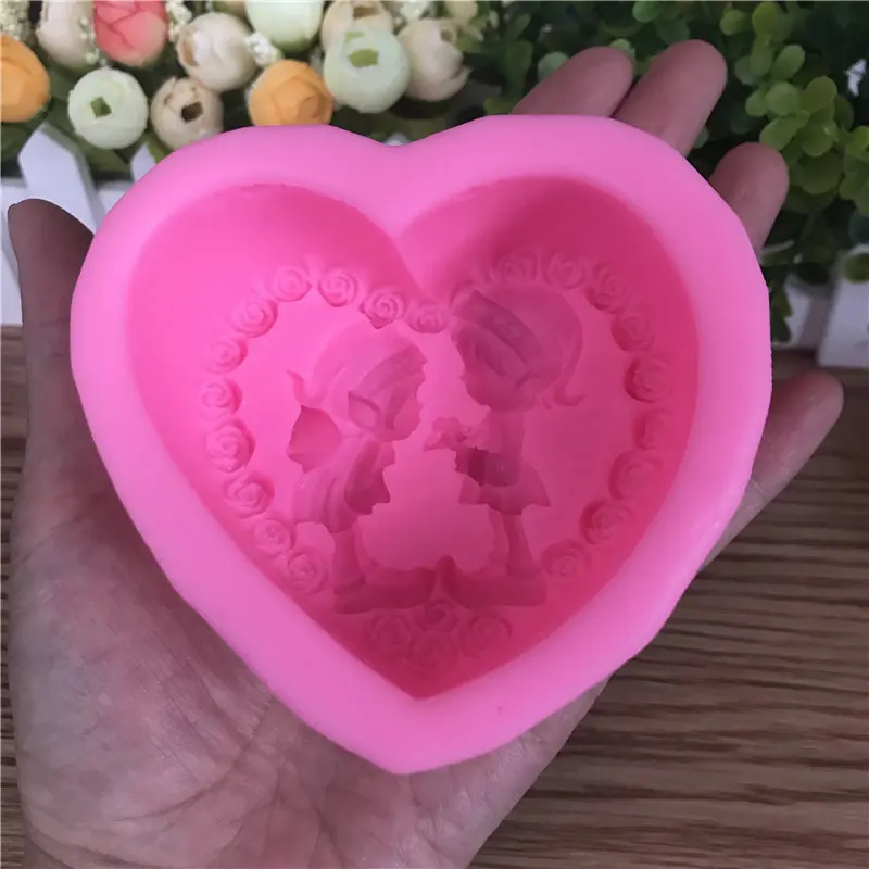 Новое поступление Силиконовая 3D милая формочка в виде Девушки Инструменты для