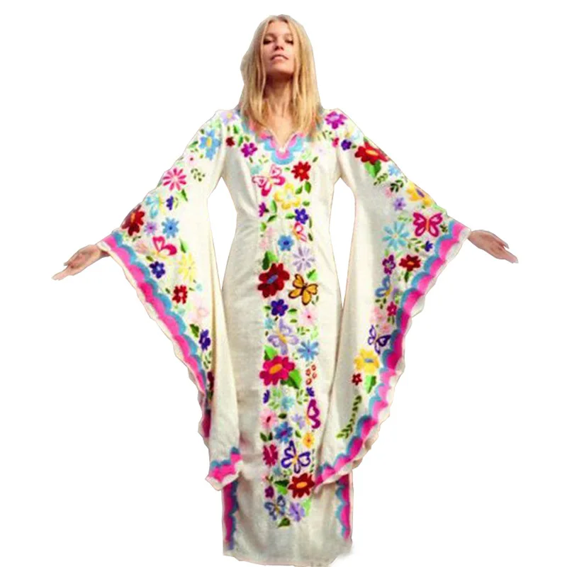 Свободные богемные платья макси с принтом для женщин летние пляжные длинными