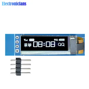 0,91 дюйма 128x32 128 32 I2C IIC интерфейс последовательный белый OLED ЖК-дисплей модуль 0,91 