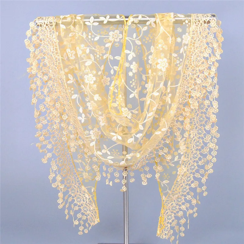 1 pcs Fashion Style Children Lace Scarf Triangular Crochet Design Lightweight Ladies Vogue Top Wrap Scarves |