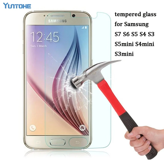 300 шт./лот 0,3mm 9 H премиум-класса Экран протектор Закаленное Стекло для samsung Galaxy S7 S6 край S5 S4 S3 S4 мини S5 мини