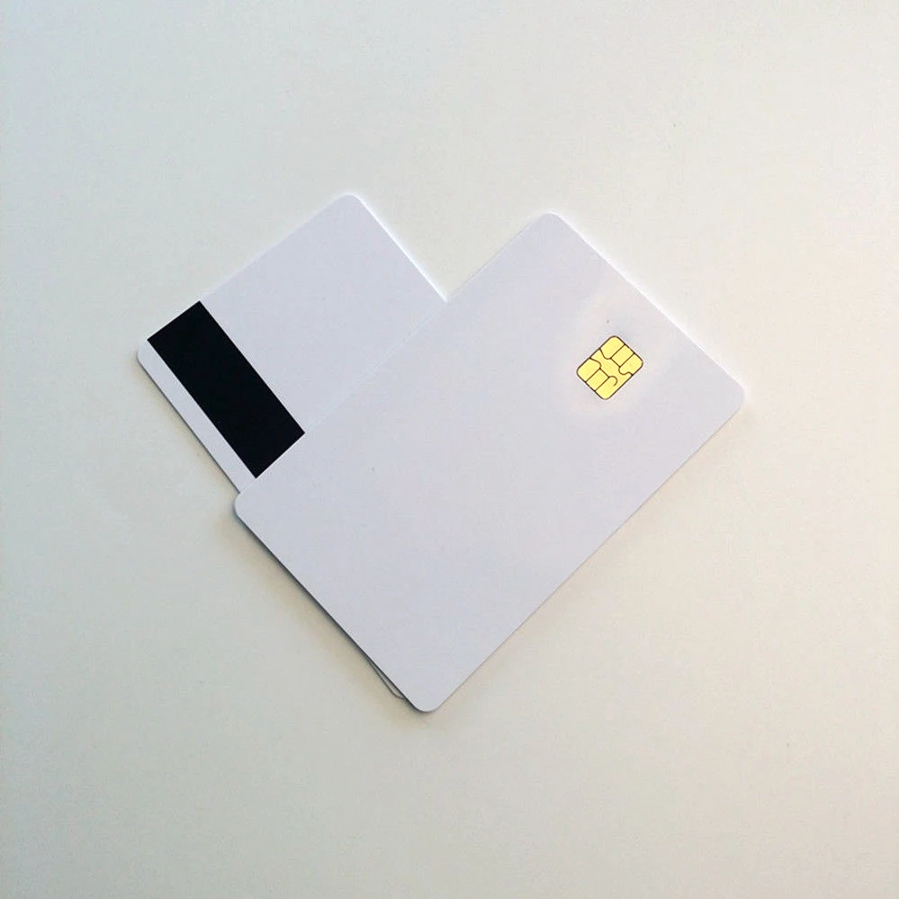 White PVC Plastic SLE4442 with Hico magnetic stripe composite card | Безопасность и защита