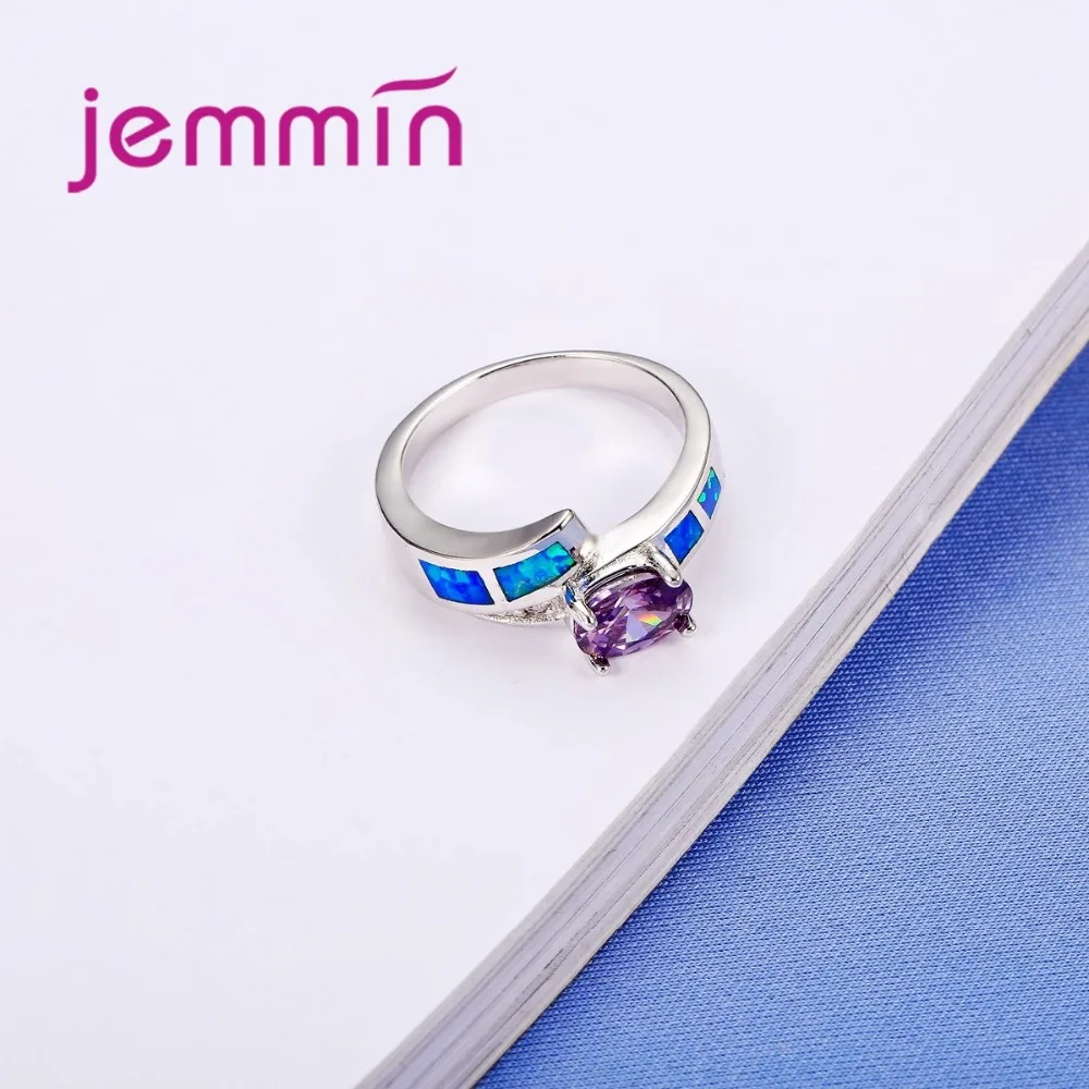 Фиолетовый драгоценный камень женские кольца для невесты свадебные ювелирные