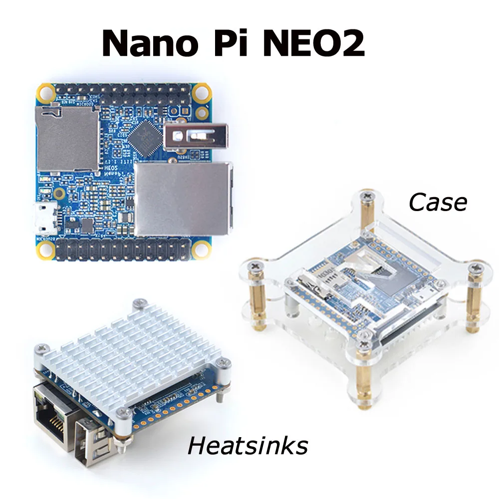 NanoPi NEO2 LTS Development Board быстрее чем Raspberry PI 40x40мм (512 МБ/1 ГБ DDR3 RAM) ARM Cortex A53 Allwinner