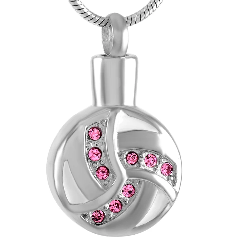 

IJD9519 Hold Crystal Round Stainless Steel Memoria Urn jewelry out of cremated remains - Human Keepsake Necklace For Ashes