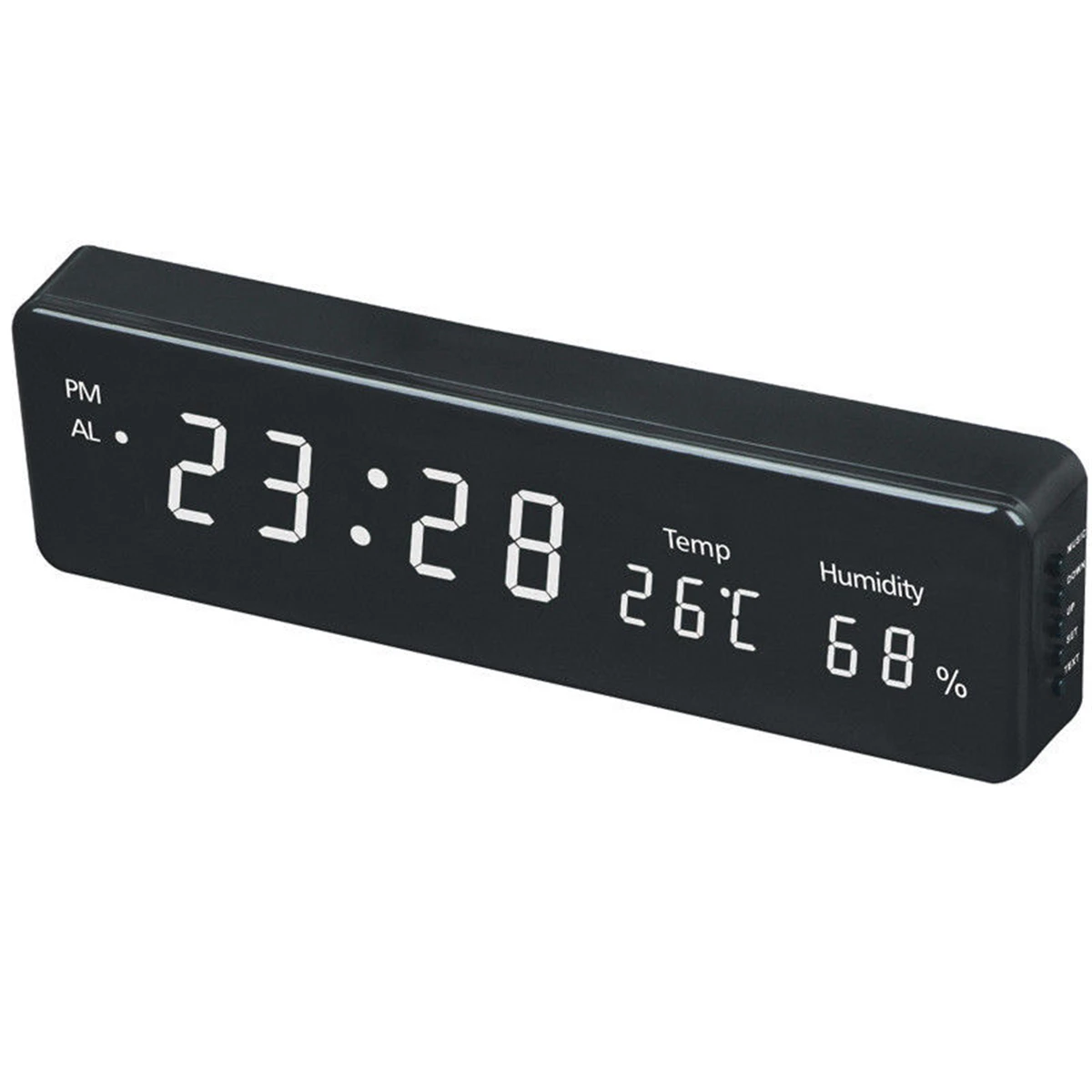 Humidity Display Desk Table Clocks Electronic LED Wall Watch Decor EU Plug Digital Clock Big Time Calendar Temperature | Дом и сад