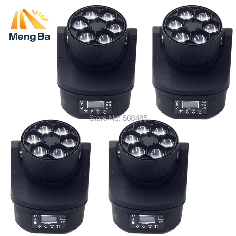 2 шт. 6*15 Вт RGBW 4 в 1 светодиодный мини луч пчелиного глаза DMX512 подвижный головной