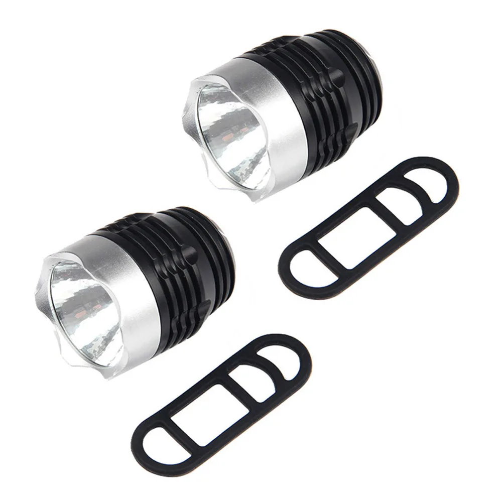 2pcs Silver Мини супер светодиодный Яркий велосипедный светильник 3 светильник ing mode 4 цвета налобный фонарь Водонепроницаемый вспышка передняя лампа велосипедный светильник ing - Цвет: 2pcs Silver