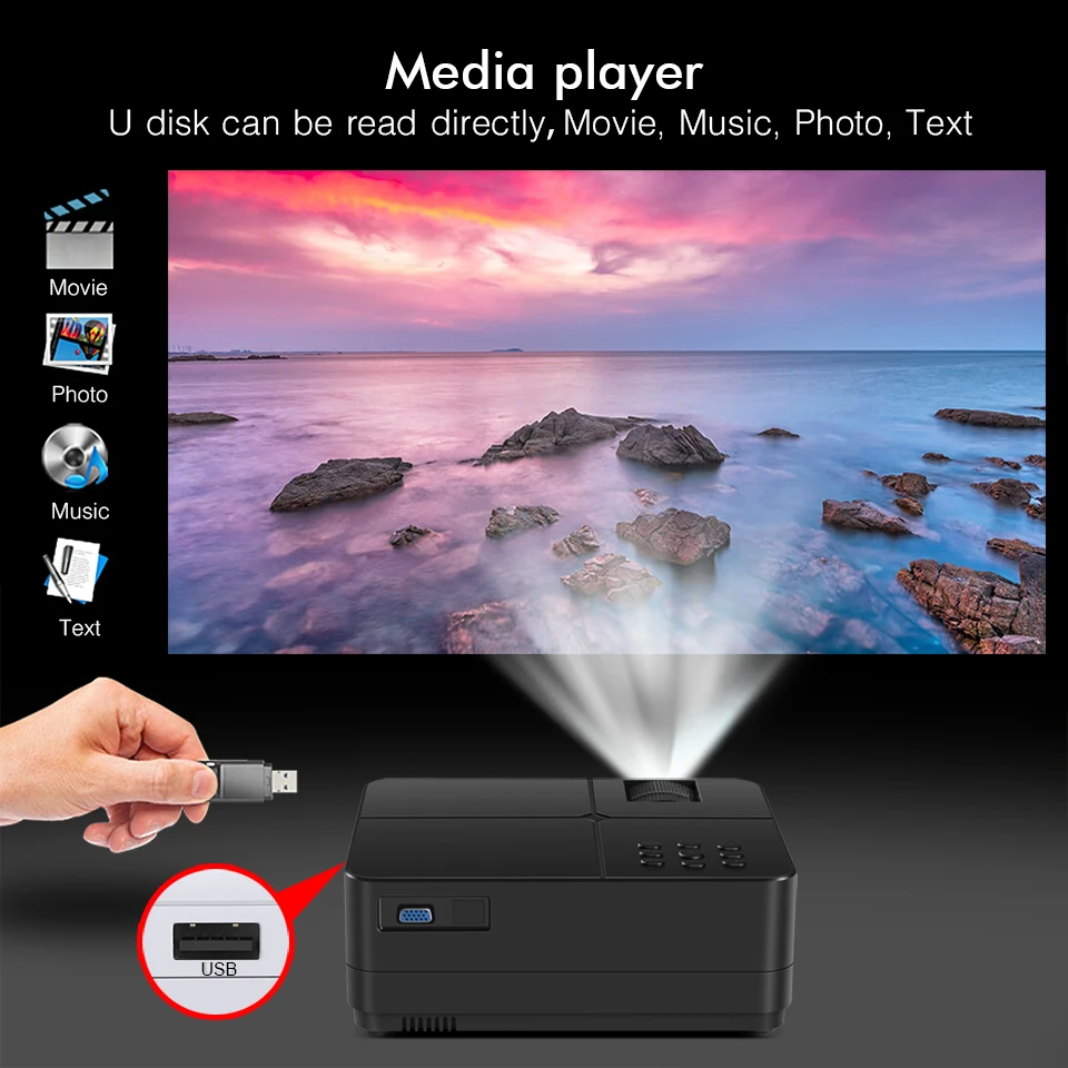 BYINTEK K7 Android Smart Wifi светодиодный мини портативный видео HD проектор для Iphone Ipad смартфон планшет игра 1080P домашний кинотеатр