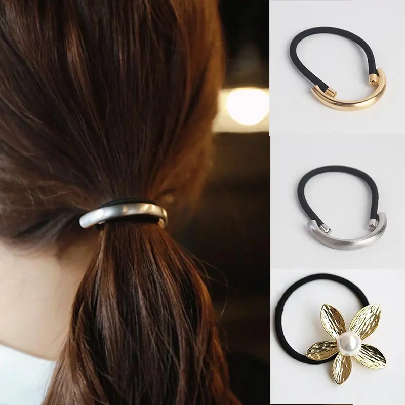 1 шт. резинка для волос серебристого и золотистого цвета |