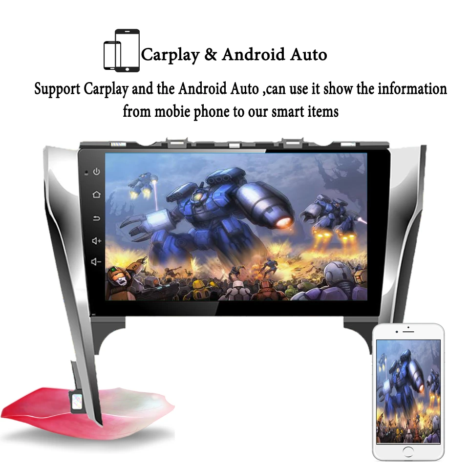 Android 9,1 2 din автомобильный dvd gps для toyota camry 2012- Авторадио Мультимедиа navi CarPlay 4G LTE планшет gps аудио rds