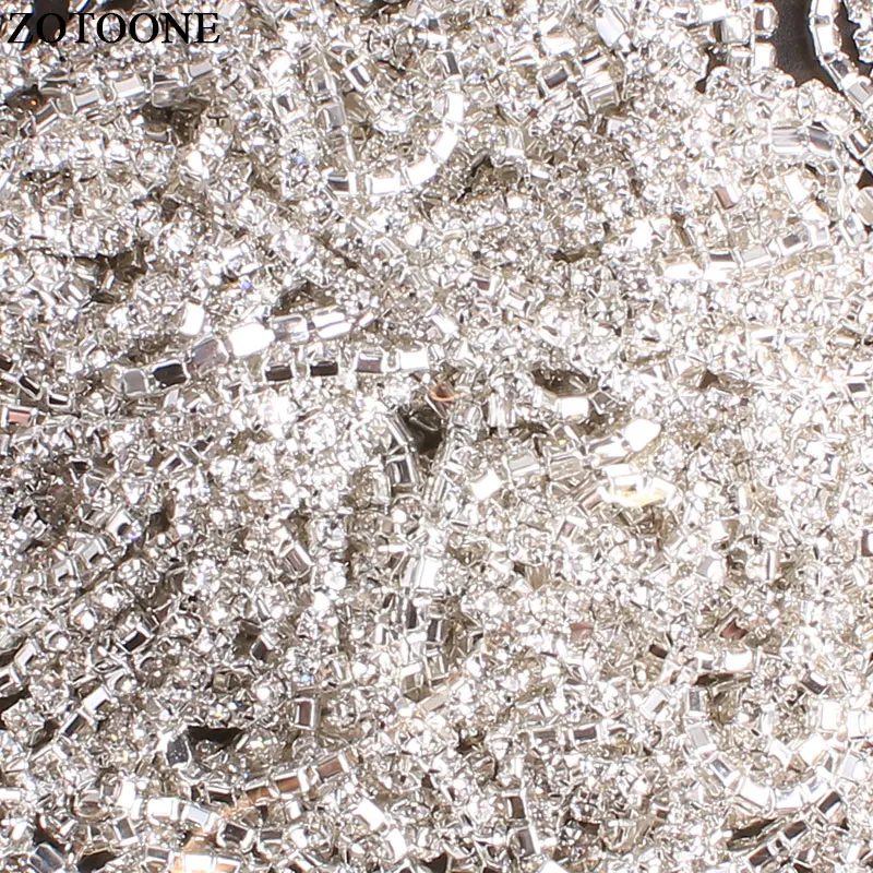 ZOTOONE SS10 1 ярд AB гвозди стразы на цепочке аппликация из страз DIY Кристалл отделка камни для одежды украшения Пришивные сумки для одежды