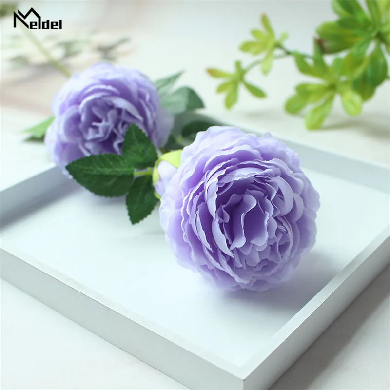 purple Цветок мелдель Тюльпан Свадебный букет невесты Искусственные тюльпаны цветы Белый Желтый Сделай Сам Домашняя вечерин - Цвет: purple